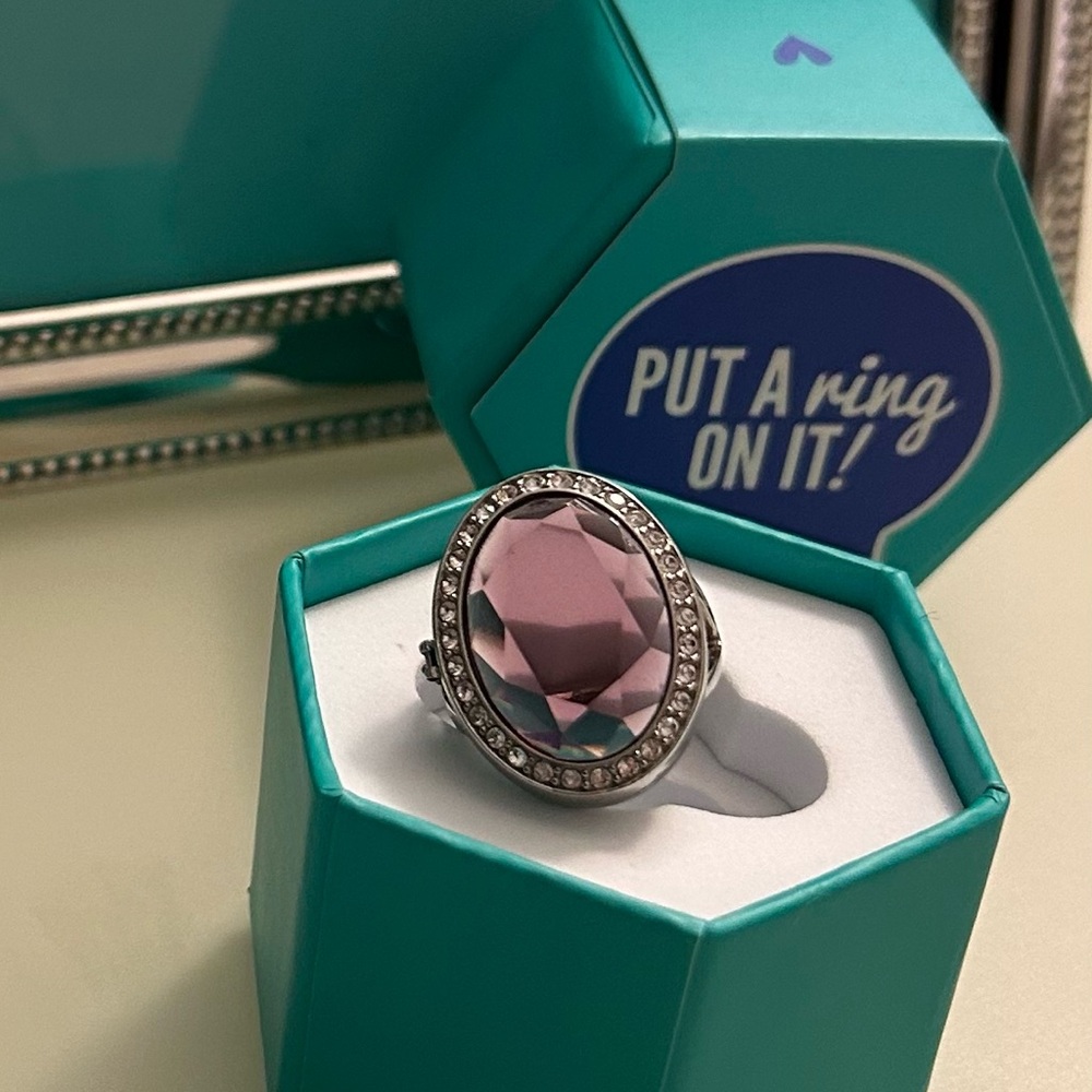 Origami Owl Silver and Purple Ring
